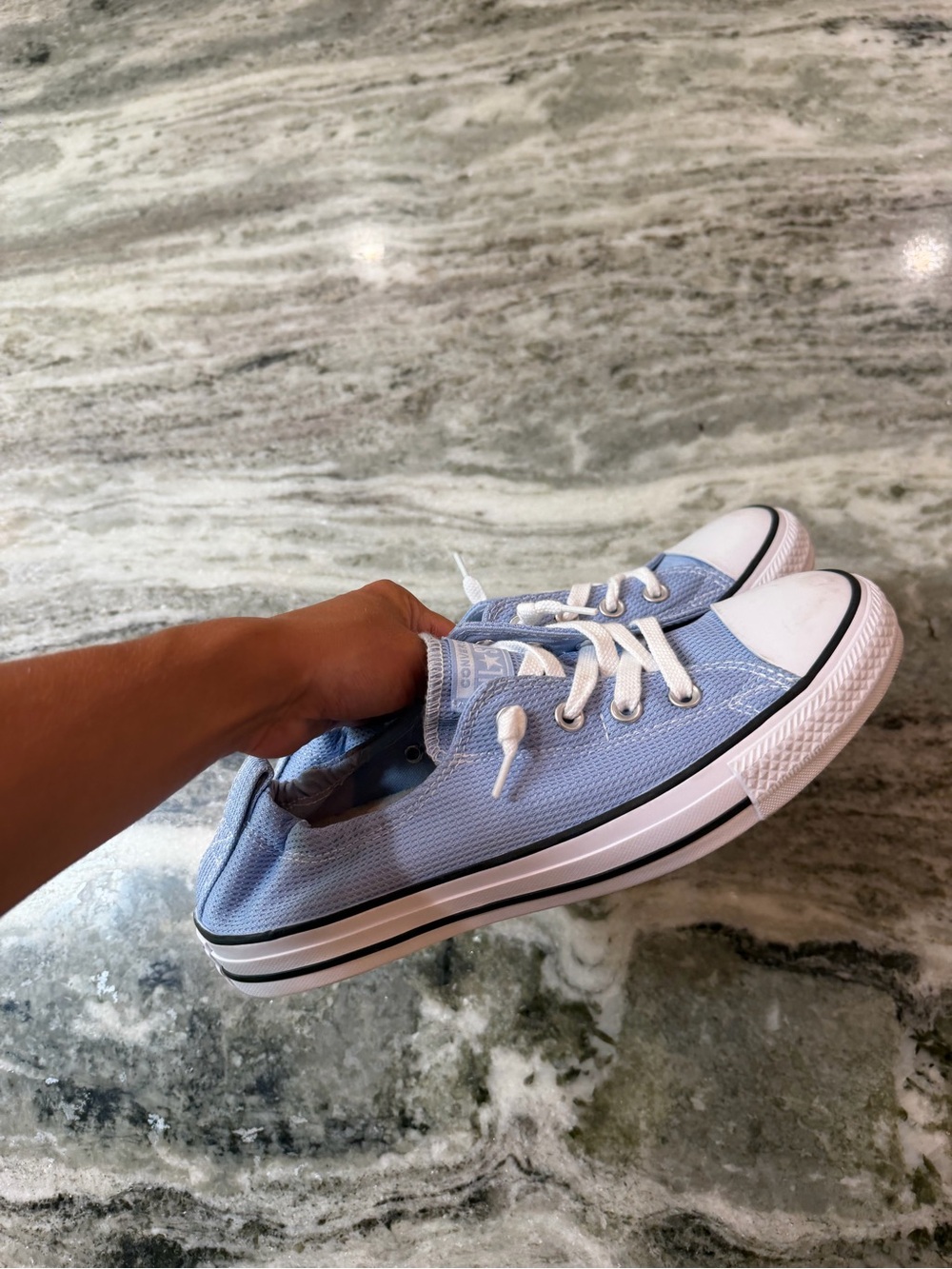 Converse Light Blue and White Low-Top Sneakers
Women’s Size 10 - Picture 4 of 7